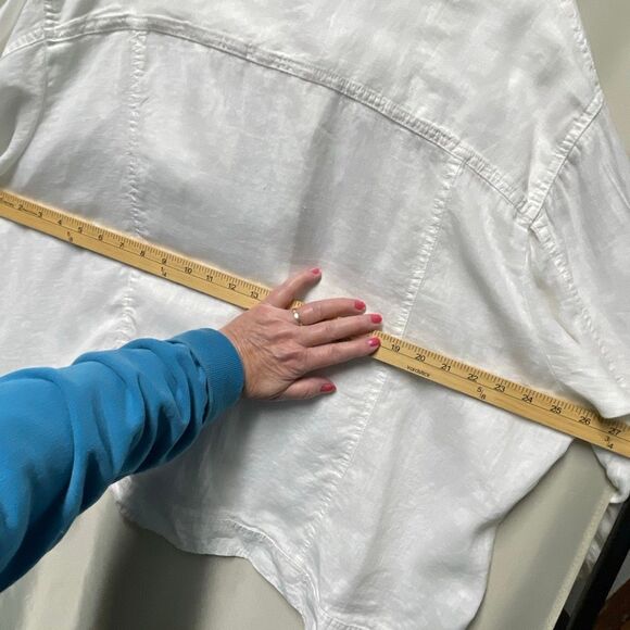 NWT Jones New York size 3X white Linen jacket - Picture 9 of 10